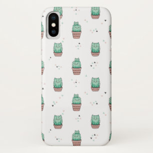 Capa Para iPhone Da Case-Mate Caso do iPhone X do gato do cacto