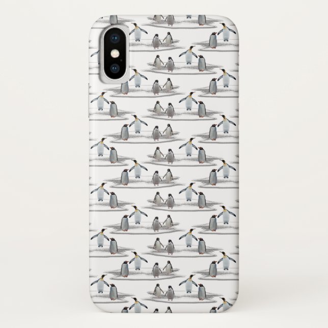 Capa Para iPhone, Case-Mate Caso do iPhone X do Partido Penguin Iceberg (escol (Verso)