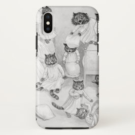 Capa Para iPhone Da Case-Mate Caso do iphoneX da luta do gatinho de Louis Wain