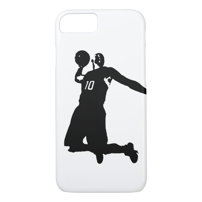 Capa Para iPhone, Case-Mate Caso do jogador de basquete Silhouette iPhone 7 (Verso)