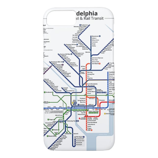 Capa Para iPhone, Case-Mate Caso do metrô de Filadélfia (Verso)