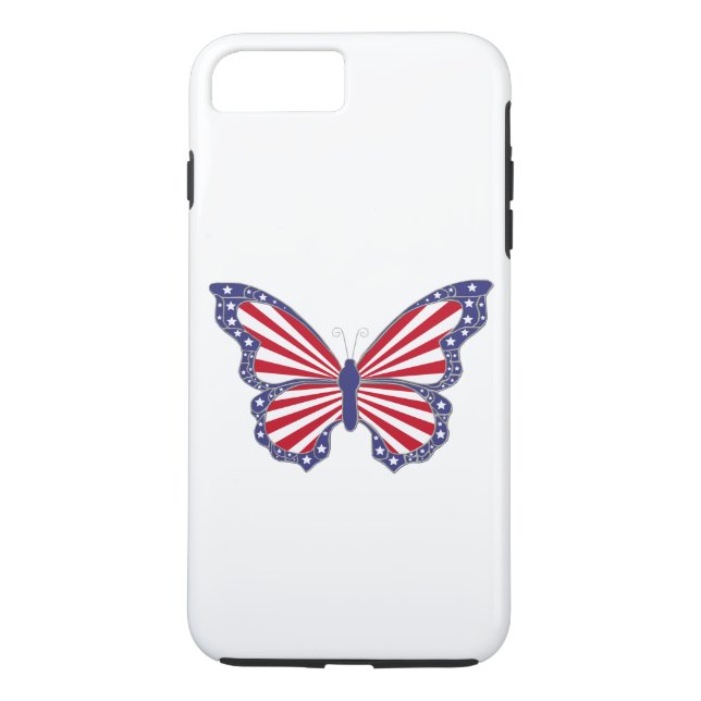 Capa Para iPhone, Case-Mate Caso do Patriotic Butterfly iPhone 7 (Verso)