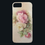 Capa Para iPhone Da Case-Mate Caso do Vintage Rosa iPhone 7<br><div class="desc">Belas rosas de colheita florescendo em um fundo neutro e suave.</div>