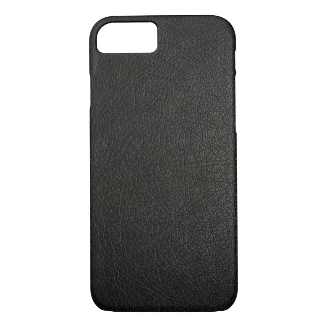 Capa Para iPhone, Case-Mate Caso Faux Black Leather iPhone 7 (Verso)