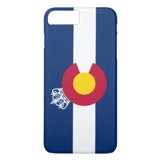 Capa iPhone 8 Plus/7 Plus Caso iPhone 7 da Coroa Real do Colorado flag