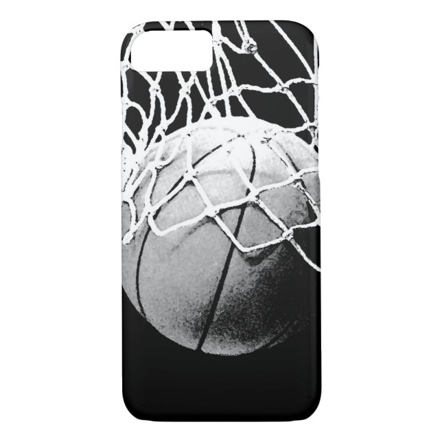 Capa Para iPhone, Case-Mate Caso iPhone 7 de Basquete Preto e Branco (Verso)