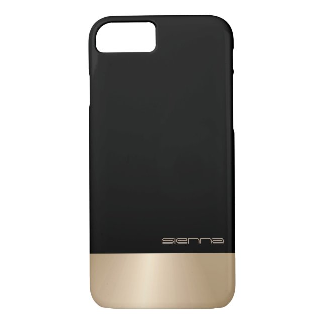 Capa Para iPhone, Case-Mate Caso iPhone 7 Metálico Preto e Nacre Elegante (Verso)