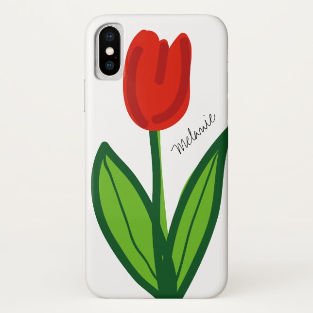 Capa Para iPhone, Case-Mate Caso iPhone X personalizado de design de tulipa ve (Verso)