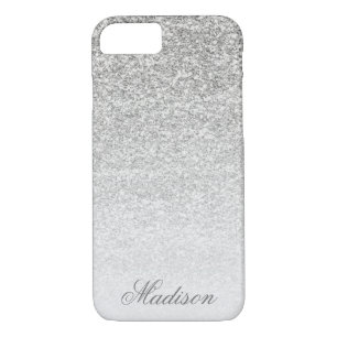 Capa iPhone 8/ 7 Caso Ombre Silver Glitter iPhone 7