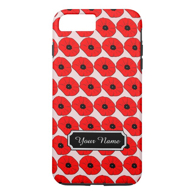 Capa Para iPhone, Case-Mate Caso Personalizado de Flores Vermelhas Personaliza (Verso)