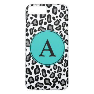 Capa Para iPhone Da Case-Mate Caso Personalizado de Leopard Branco do Monograma