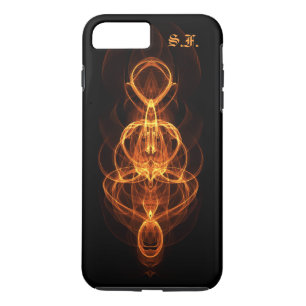 Capa iPhone 8 Plus/7 Plus Caso positivo do iPhone 7 simétricos do fogo