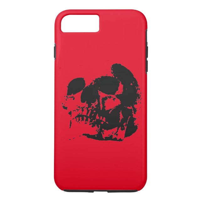 Capa Para iPhone, Case-Mate Caso Red Black Skull iPhone 7 Plus (Verso)