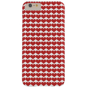 Capa Barely There Para iPhone 6 Plus Caso Red Cute Hearts Pattern BT iPhone 6 Plus