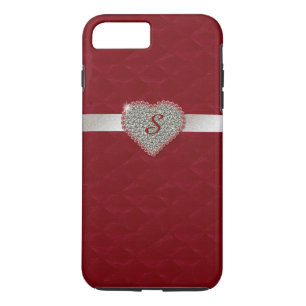 Capa Para iPhone Da Case-Mate Caso Red Glam Heart Monogram iPhone 7 Plus