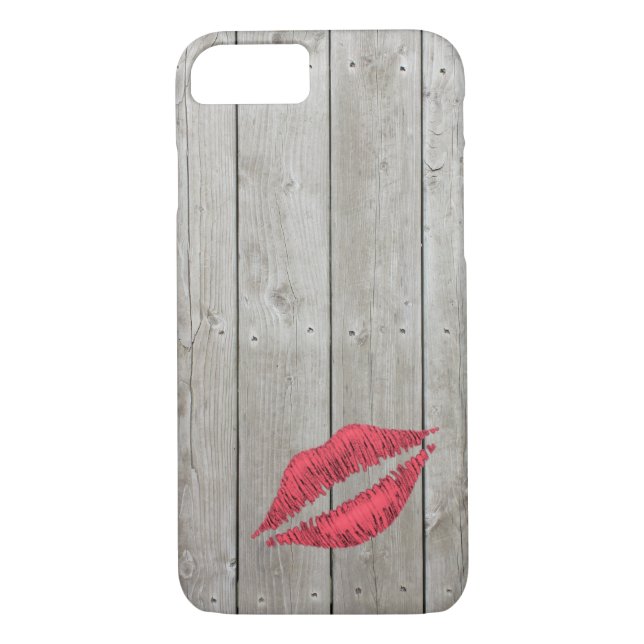 Capa Para iPhone, Case-Mate Caso Rustic Kiss iPhone 7 (Verso)