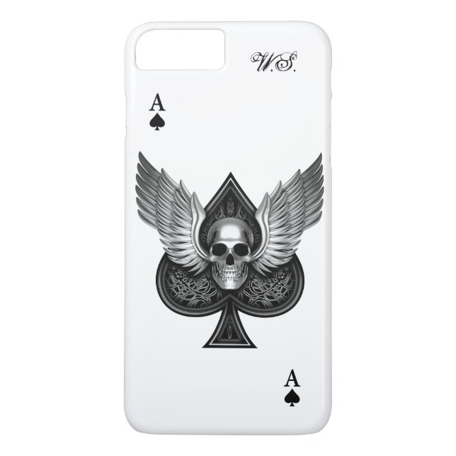 Capa Para iPhone, Case-Mate Caso Skull Ace of Spades iPhone 7 Plus (Verso)
