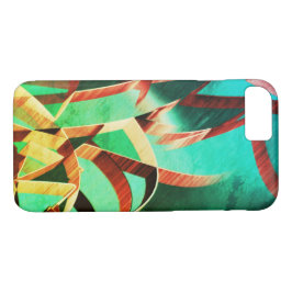 Capa iPhone 8/ 7 Castanho passa por verde enferrujado e aquamarina