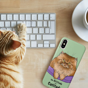 Capa Para iPhone Da Case-Mate Cat Attitude Engraçada