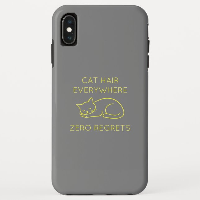 Capa Para iPhone, Case-Mate Cat hair everywhere zero regrets (Verso)