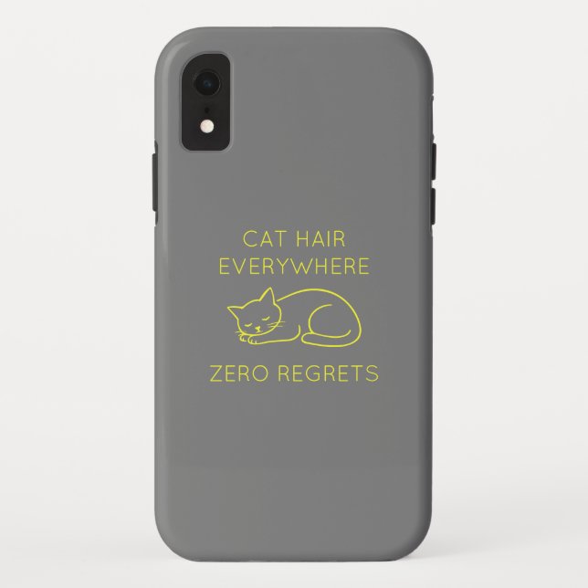 Capa Para iPhone, Case-Mate Cat hair everywhere zero regrets (Verso)