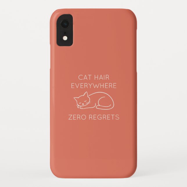 Capa Para iPhone, Case-Mate Cat hair everywhere zero regrets (Verso)