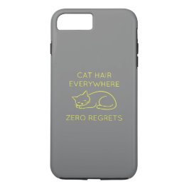 Capa iPhone 8 Plus/7 Plus Cat hair everywhere zero regrets