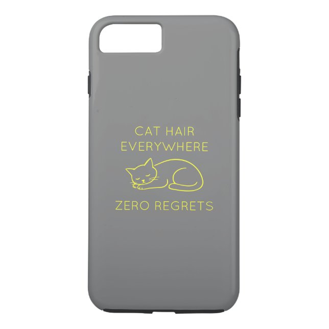 Capa Para iPhone, Case-Mate Cat hair everywhere zero regrets (Verso)