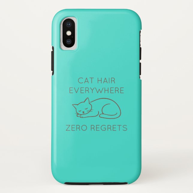 Capa Para iPhone, Case-Mate Cat hair everywhere zero regrets (Verso)