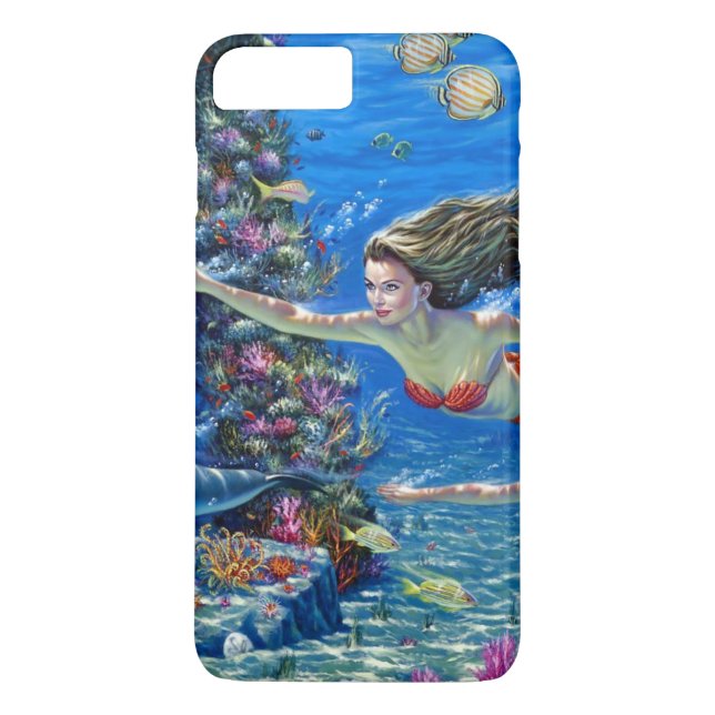Capa Para iPhone, Case-Mate cauda vermelha da sereia (Verso)