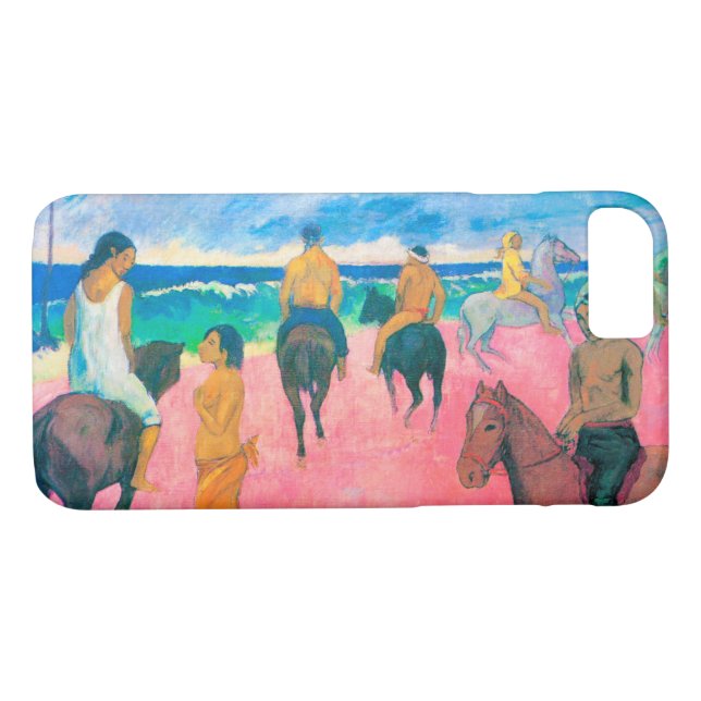 Capa Para iPhone, Case-Mate Cavaleiros na praia, Gauguin (Verso (Horizontal))
