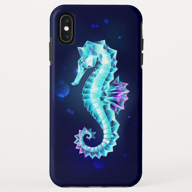 Capa Para iPhone, Case-Mate Cavalo de Gelo Cristal em Fundo Azul (Verso)