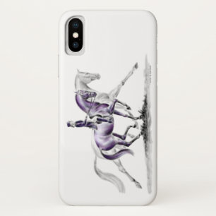 Capa Para iPhone X Cavalo do adestramento no trote Piaffe
