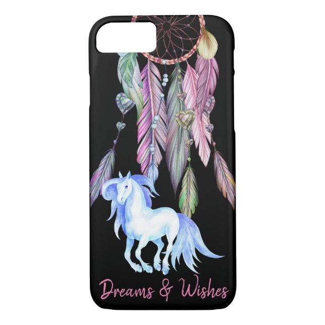 Capa Para iPhone, Case-Mate Cavalo e Dreamcatcher ~ Sonhos e Desejos BOHO (Verso)