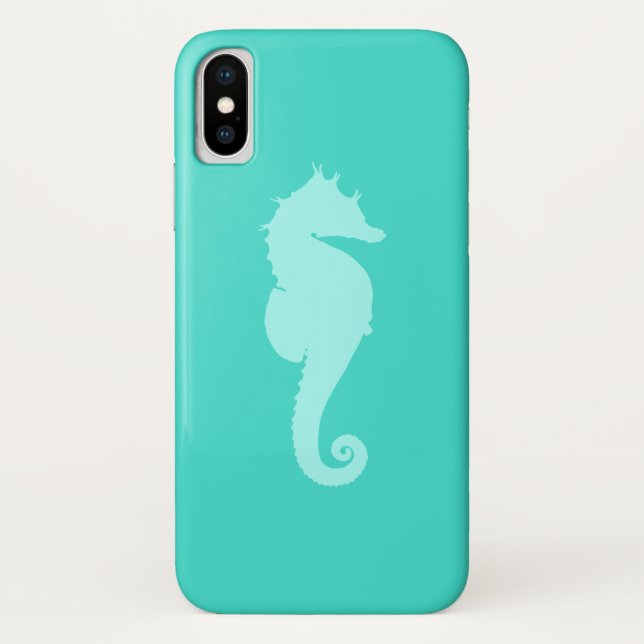 Capa Para iPhone, Case-Mate Cavalo-Marinho Turquesa 2 (Verso)