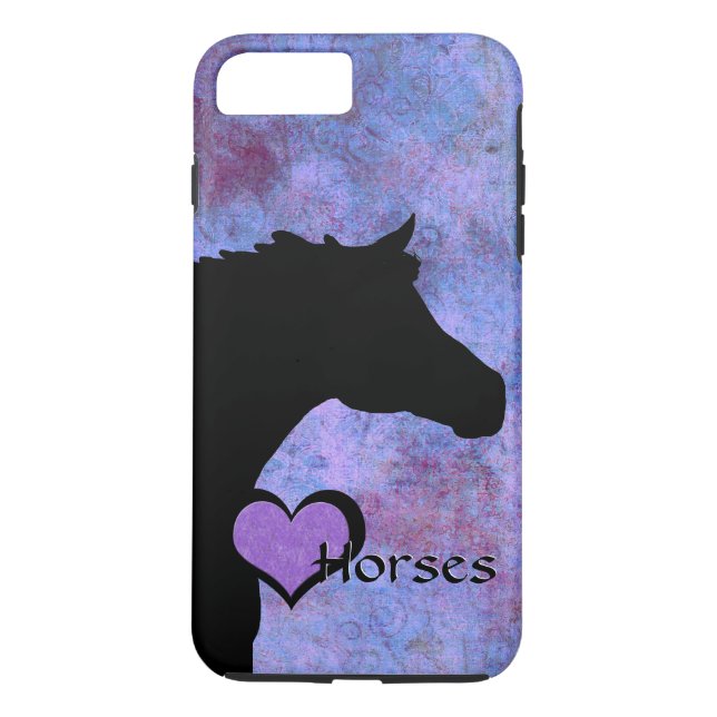 Capa Para iPhone, Case-Mate Cavalos do Coração IV (roxo/azul) (Verso)
