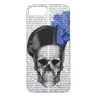 Caveira com Chapéu Azul