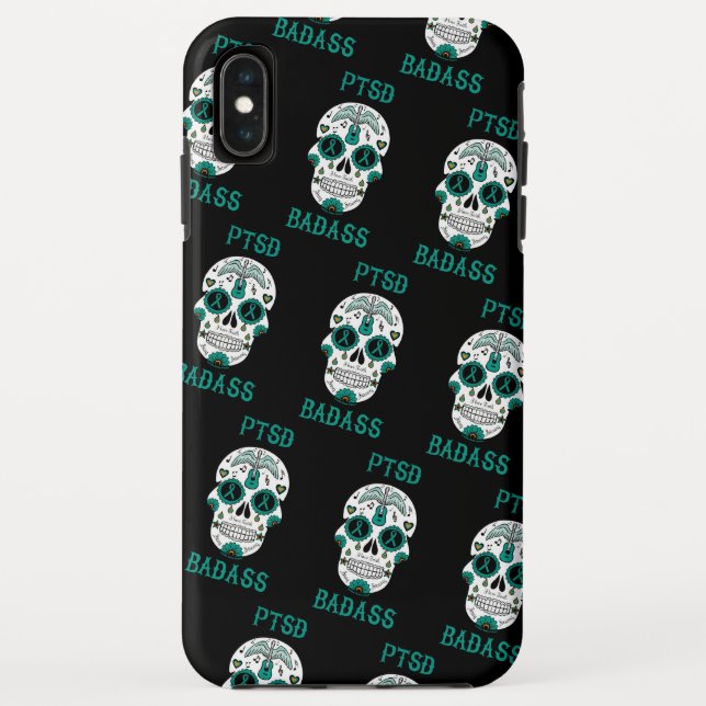 Capa Para iPhone, Case-Mate Caveira de Açúcar...TEPT (Verso)