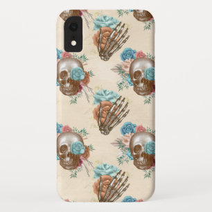 Capa Para iPhone Da Case-Mate Caveira de Boho e Esqueleto com Rosas