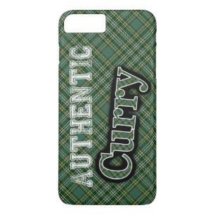 Capa iPhone 8 Plus/7 Plus Celebração do Scottish Clan Currie Curry Tartan