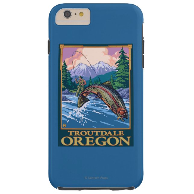 Capa Para iPhone, Case-Mate Cena da pesca com mosca - Troutdale, Oregon (Verso)