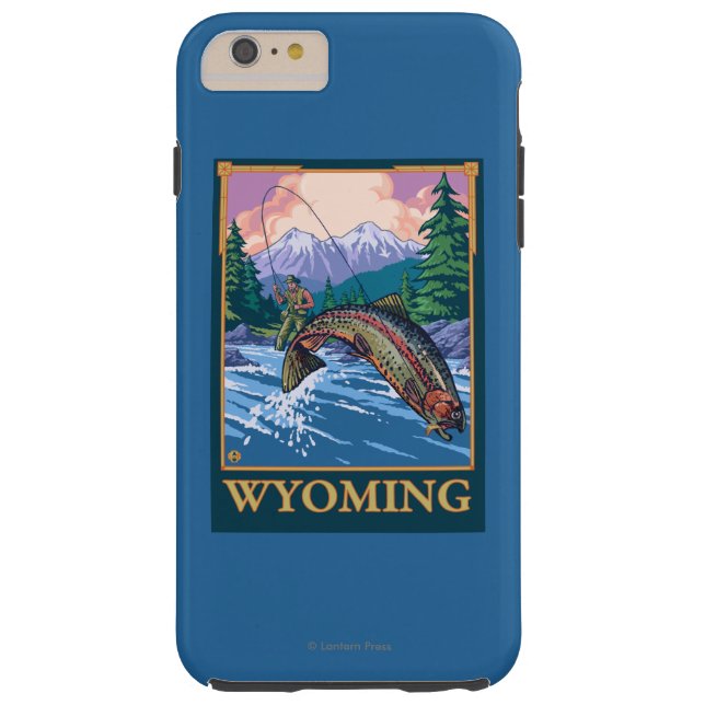 Capa Para iPhone, Case-Mate Cena da pesca com mosca - Wyoming (Verso)