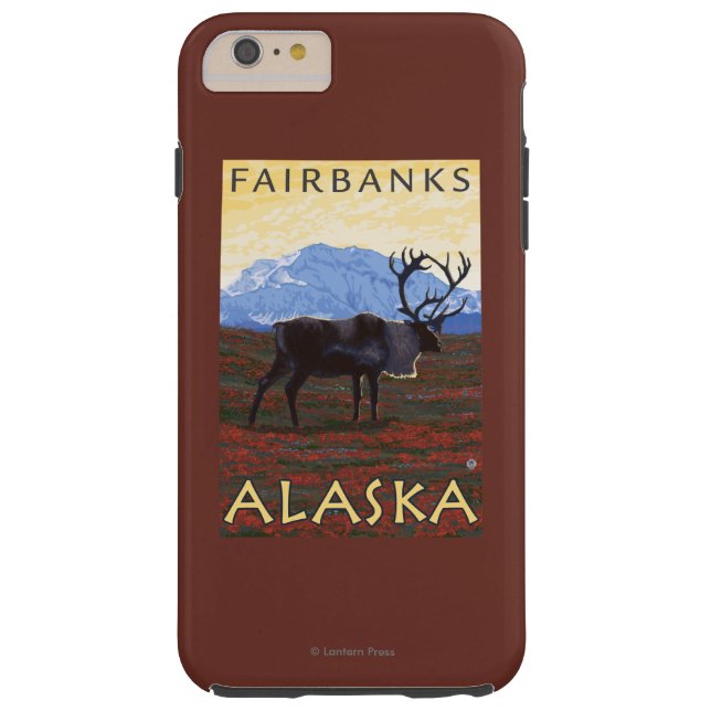 Capa Para iPhone, Case-Mate Cena do caribu - Fairbanks, Alaska (Verso)