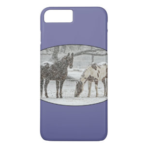 Capa Para iPhone Da Case-Mate Cena do inverno com 2 cavalos