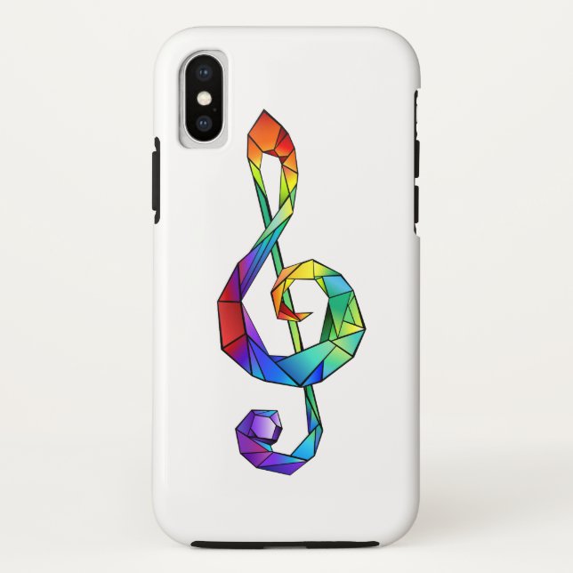 Capa Para iPhone, Case-Mate Cérebro de chave musical arco-íris (Verso)