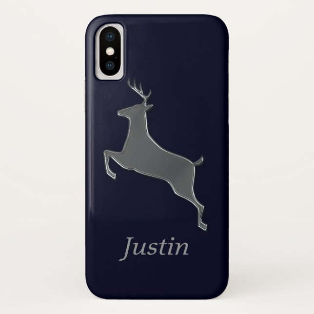 Capa Para iPhone, Case-Mate Cervos de prata personalizados (Verso)
