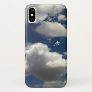 Capa Para iPhone Da Case-Mate Céu azul minimalista com monograma de nuvens