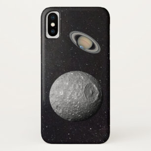 Capa Para iPhone Da Case-Mate Céu estrelado de Mimas da lua de Saturn