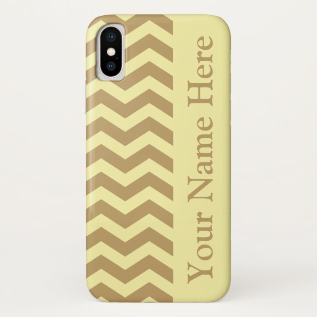 Capa Para iPhone, Case-Mate Cevrons Neutrais de Creme de Febre (Verso)