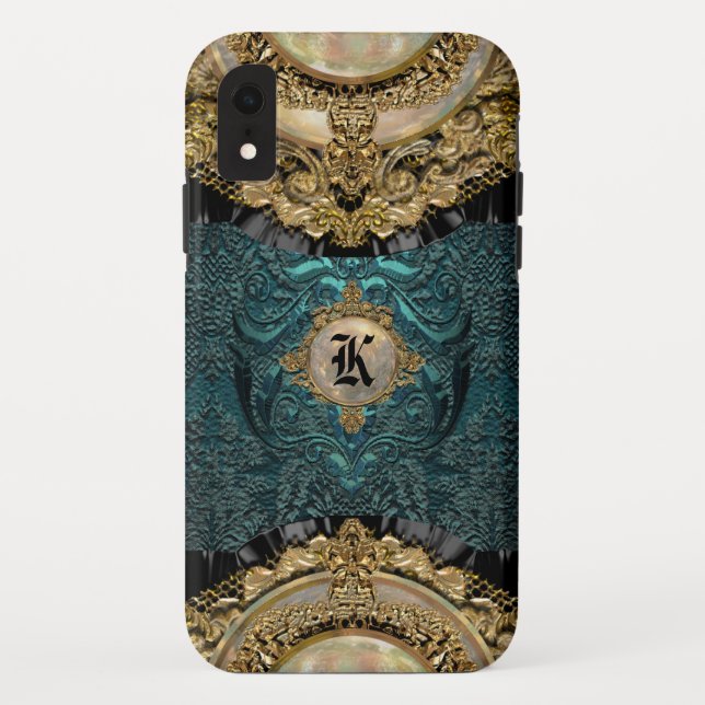 Capa Para iPhone, Case-Mate Chalchadoriz Sea BeauBelinda Monograma (Verso)